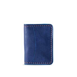 Orox Navy Leather Cardholder NEW
